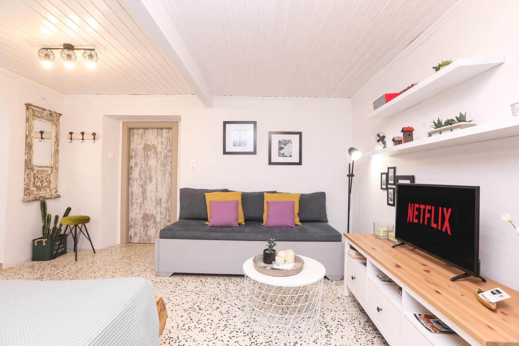Joannas Sea-View Stone House Apartment Katavolos Exterior photo